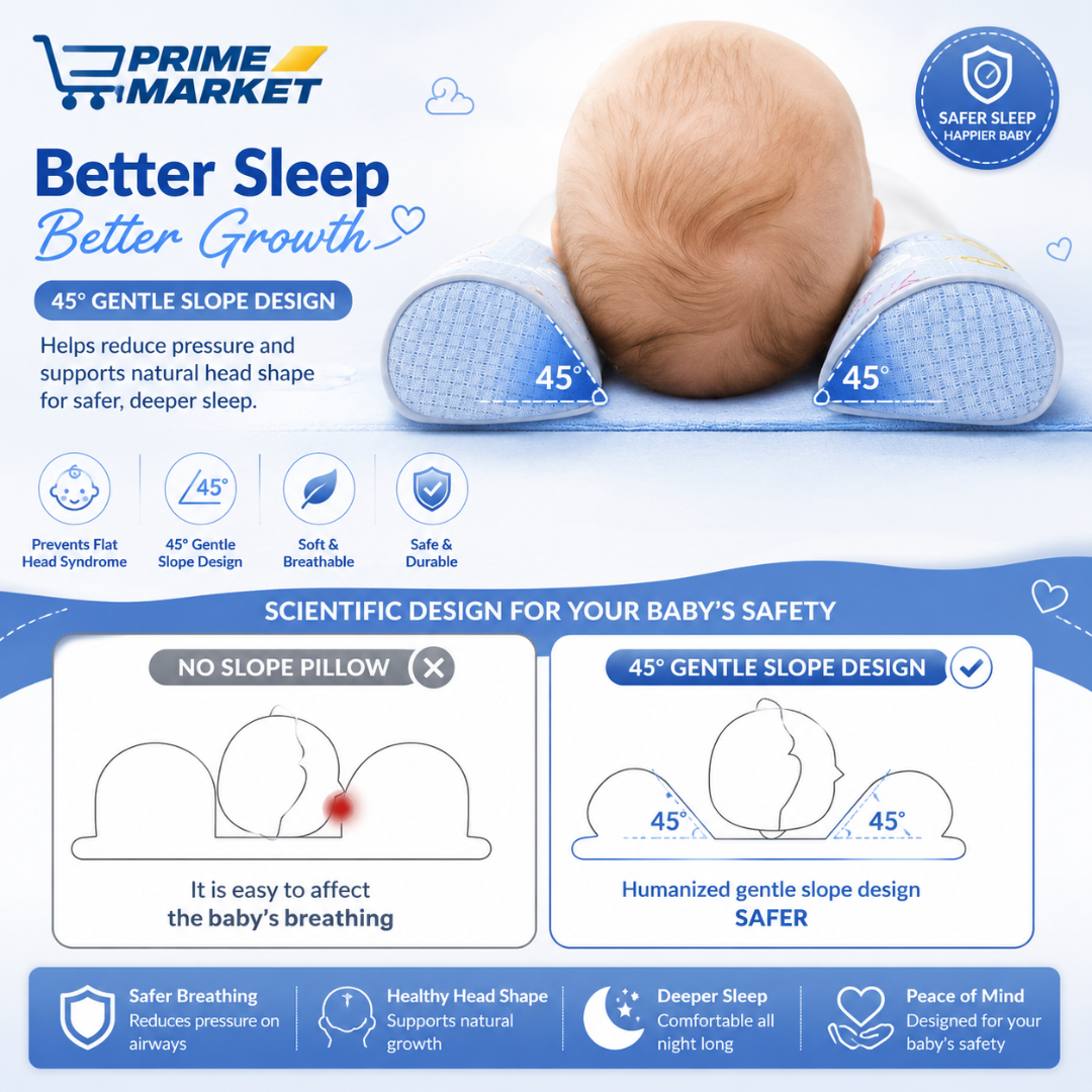 Adjustable Newborn Baby Head Shaping Pillow Baby